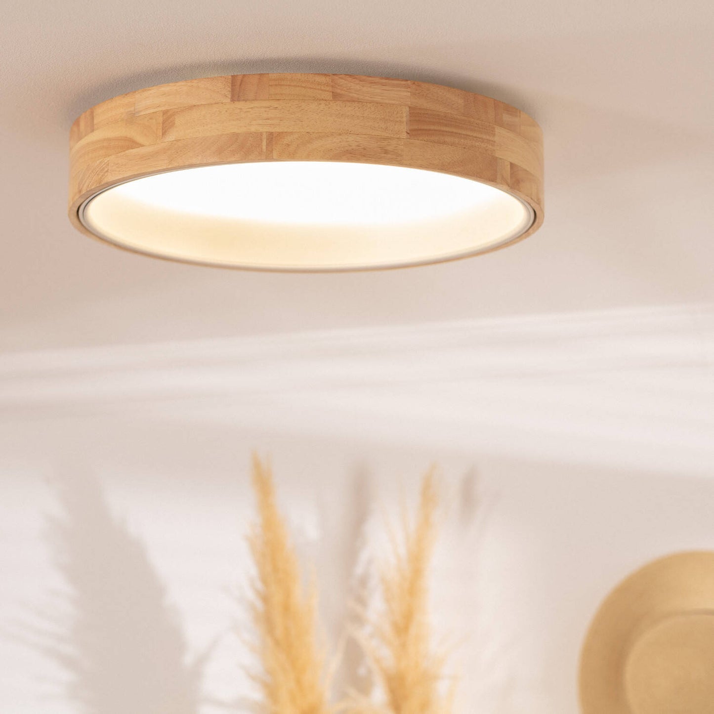 Plafón LED 20W Circular Madera y Aluminio Ø470 mm CCT Seleccionable Dari