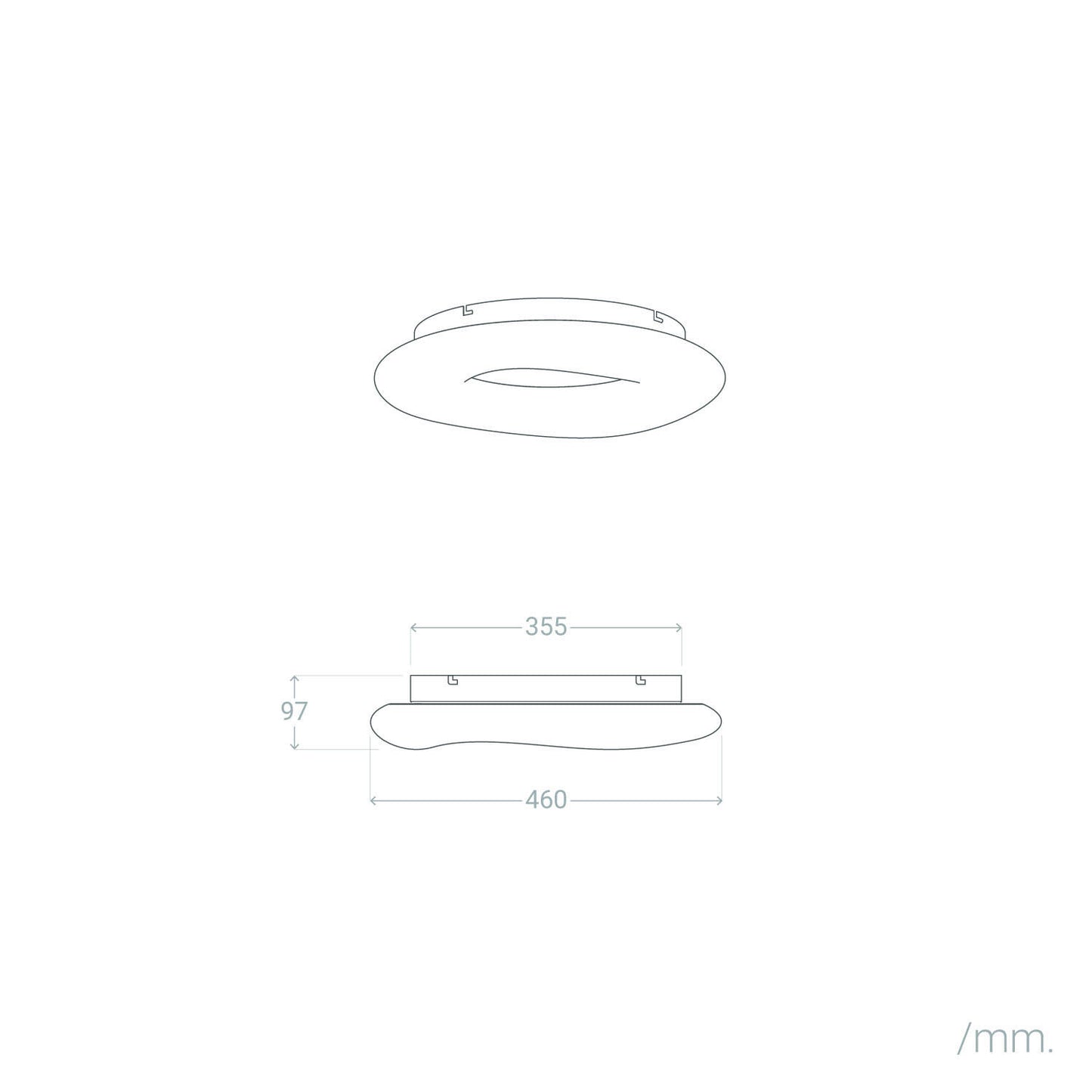 Plafón LED 23W Metal Cameron Ø460 mm CCT Seleccionable