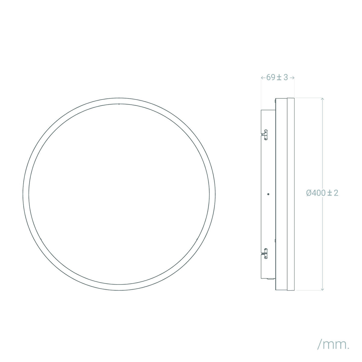 Plafón LED 24W Circular Metal CCT Seleccionable Zuse