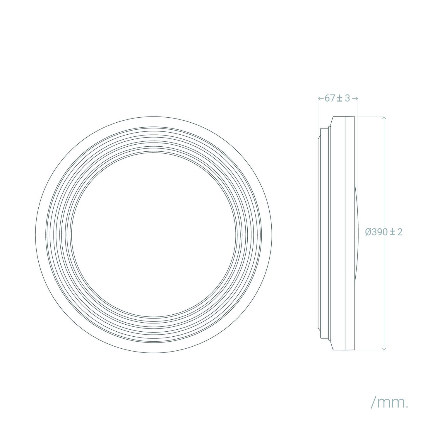 Plafón LED 24W Circular Metal Desse