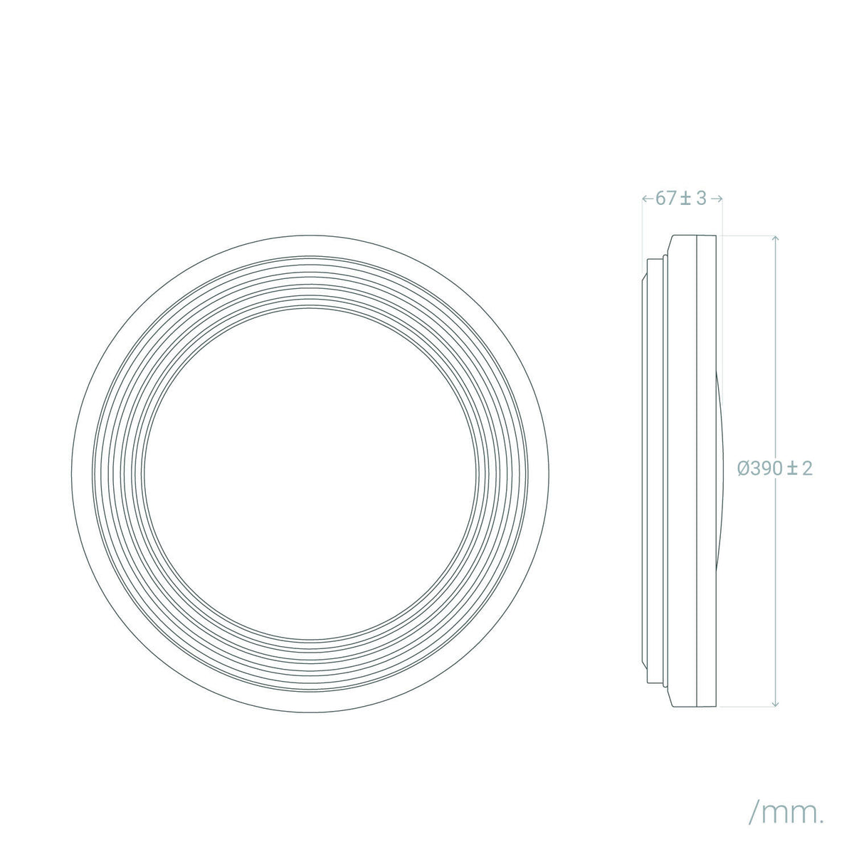 Plafón LED 24W Circular Metal Desse