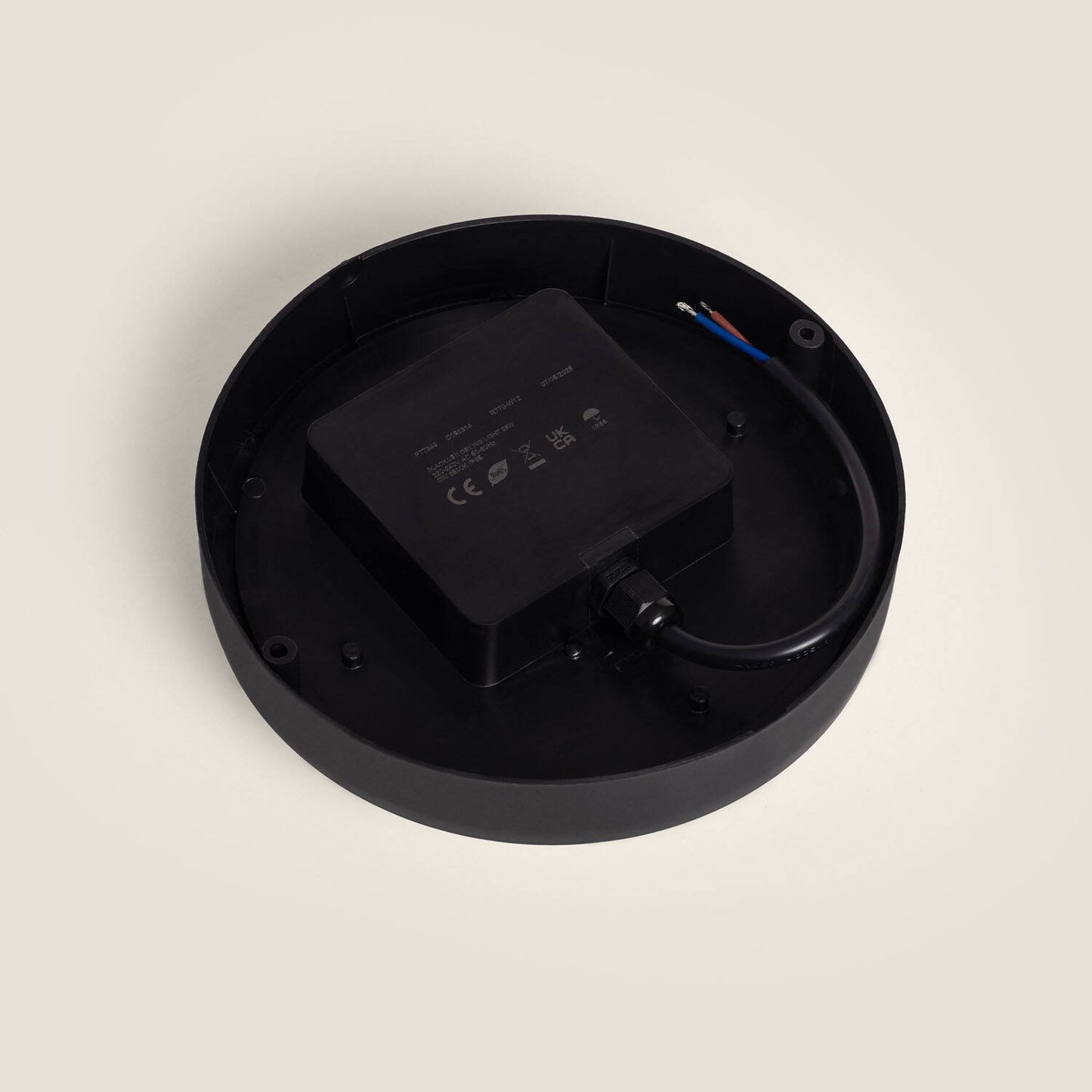 Plafón LED 25W Circular para Exterior Ø175 mm IP65 Hublot Black