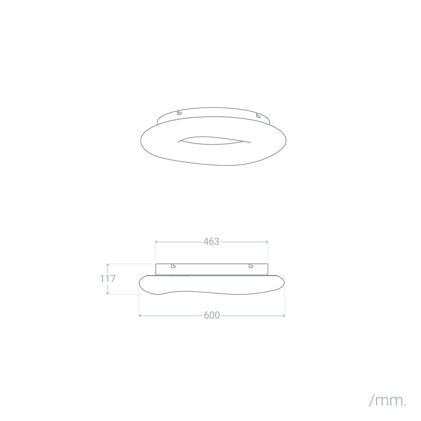 Plafón LED 40W Metal Cameron Ø600 mm CCT Seleccionable