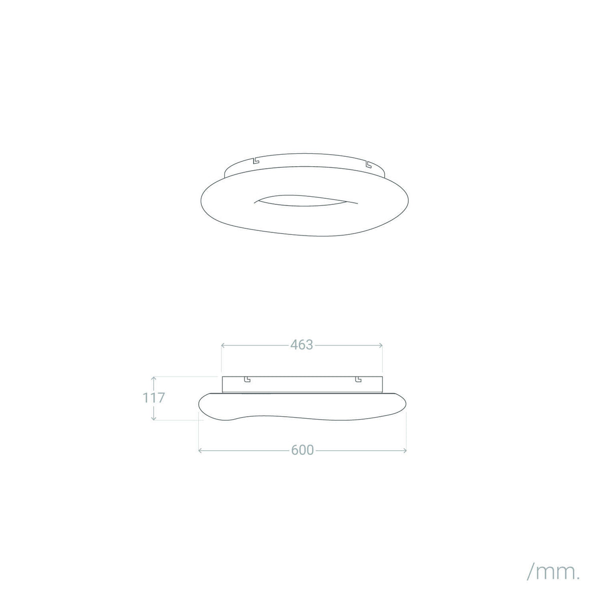 Plafón LED 40W Metal Cameron Ø600 mm CCT Seleccionable