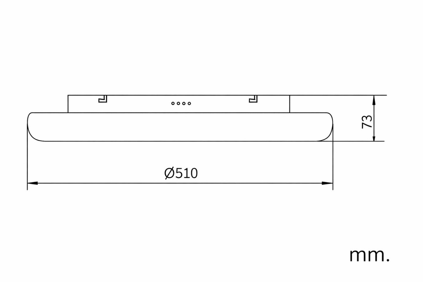Plafón LED 48W Circular Metal Ø500 mm Irlava
