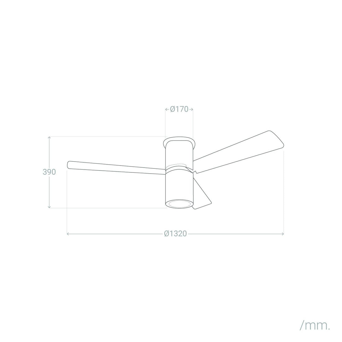 Ventilador de Techo Formentera Gris Aspas Reversibles 132cm Motor AC LEDS-C4 30-4393-N3-M1