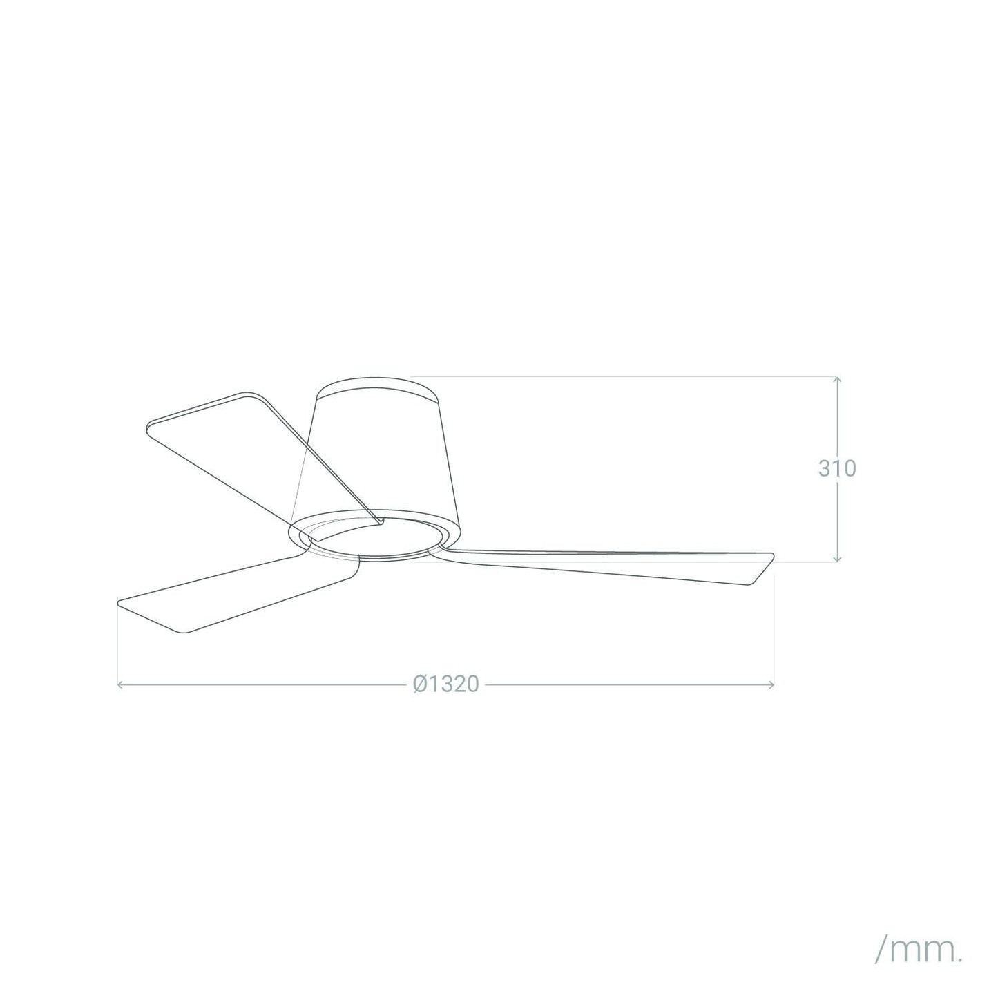 Ventilador de Techo Silencioso Garbí Blanco 132cm Motor DC LEDS-C4 30-5378-14-F9