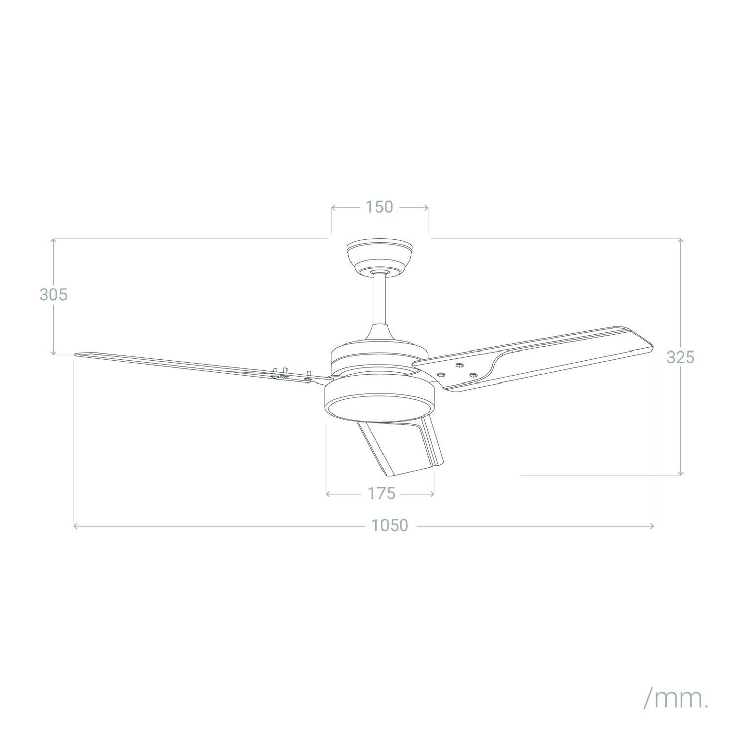 Ventilador de Techo Silencioso Vacker 105cm Motor DC para Exterior