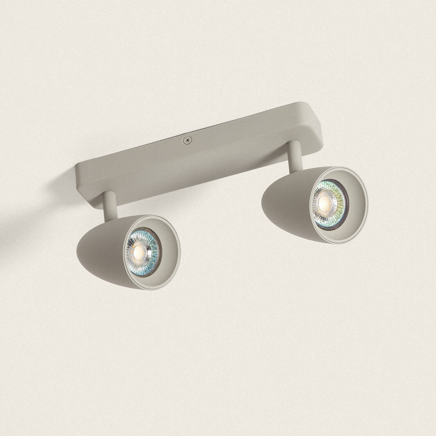 Aplique Aluminio Rectangular Adrien 2 Focos