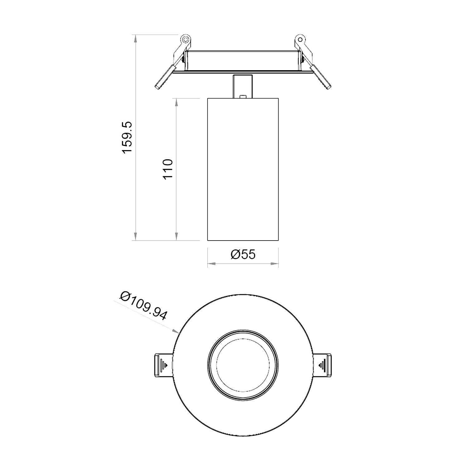 Foco LED Empotrable 9W Aluminio Misoh