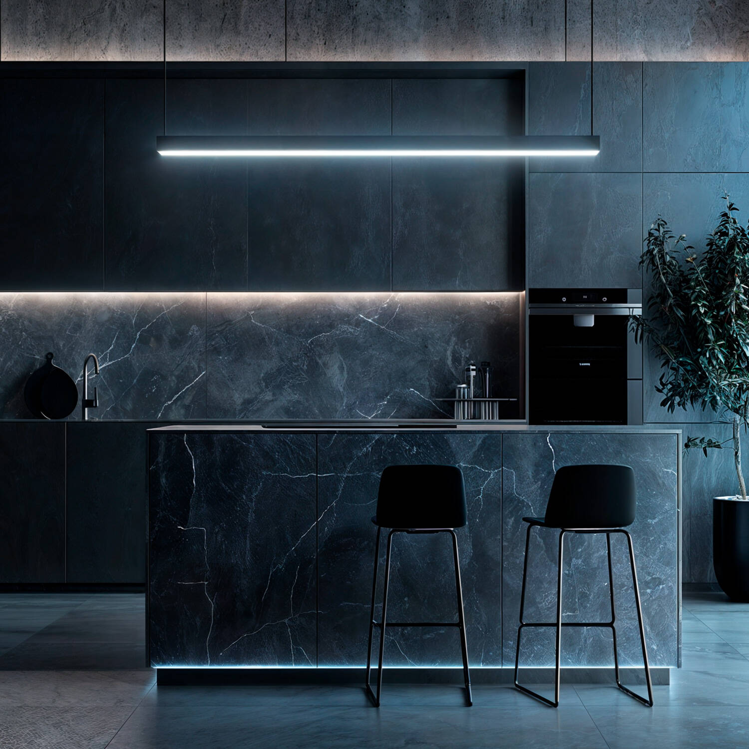 Perfil Aluminio Colgante para Tira LED hasta 22 mm con Tapa Continua