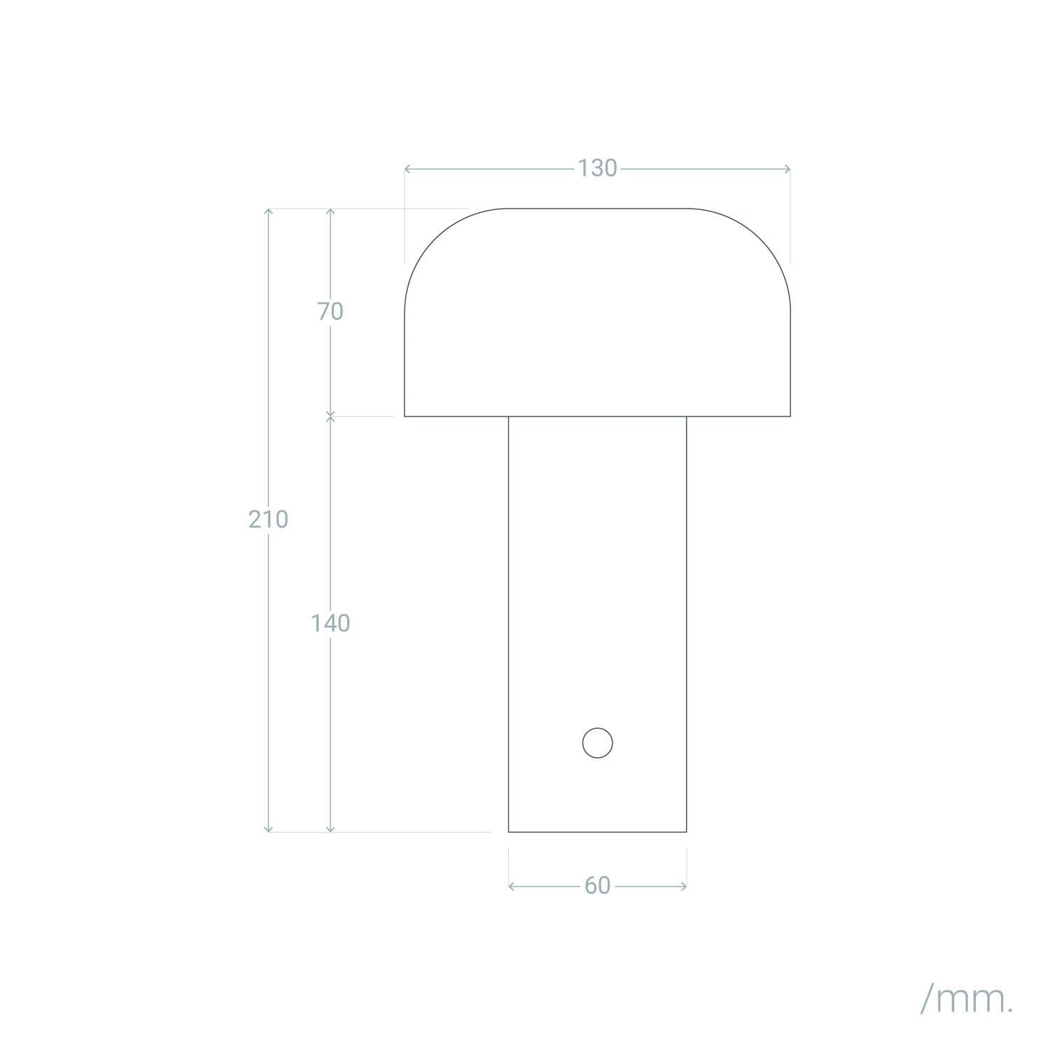 Lámpara de Mesa LED 2W Portátil Metal con Batería USB Recargable Zaipi