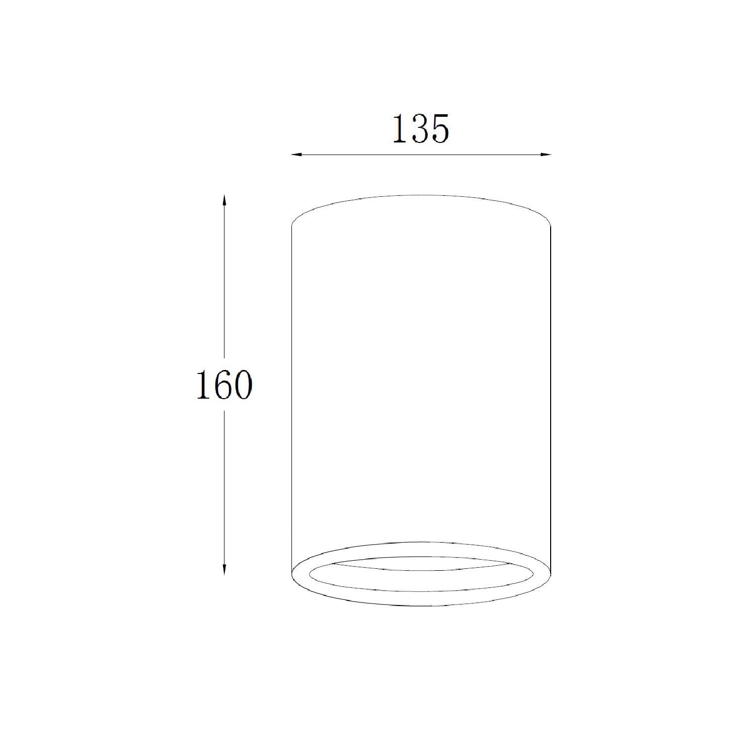 Aplique de Techo Cemento Big Delya