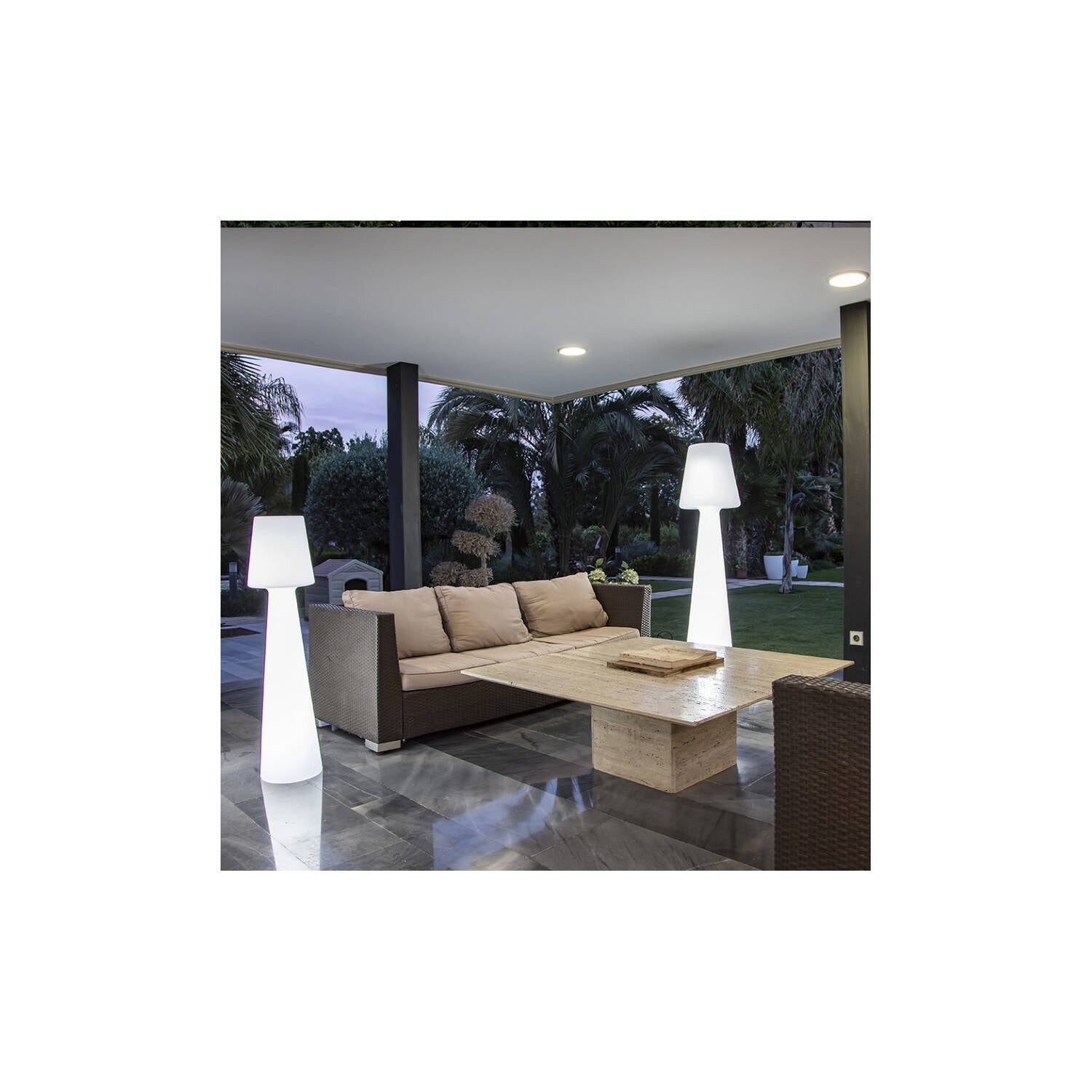 Lámpara de Pie Exterior LED RGBW 12W Lola 110 Battery