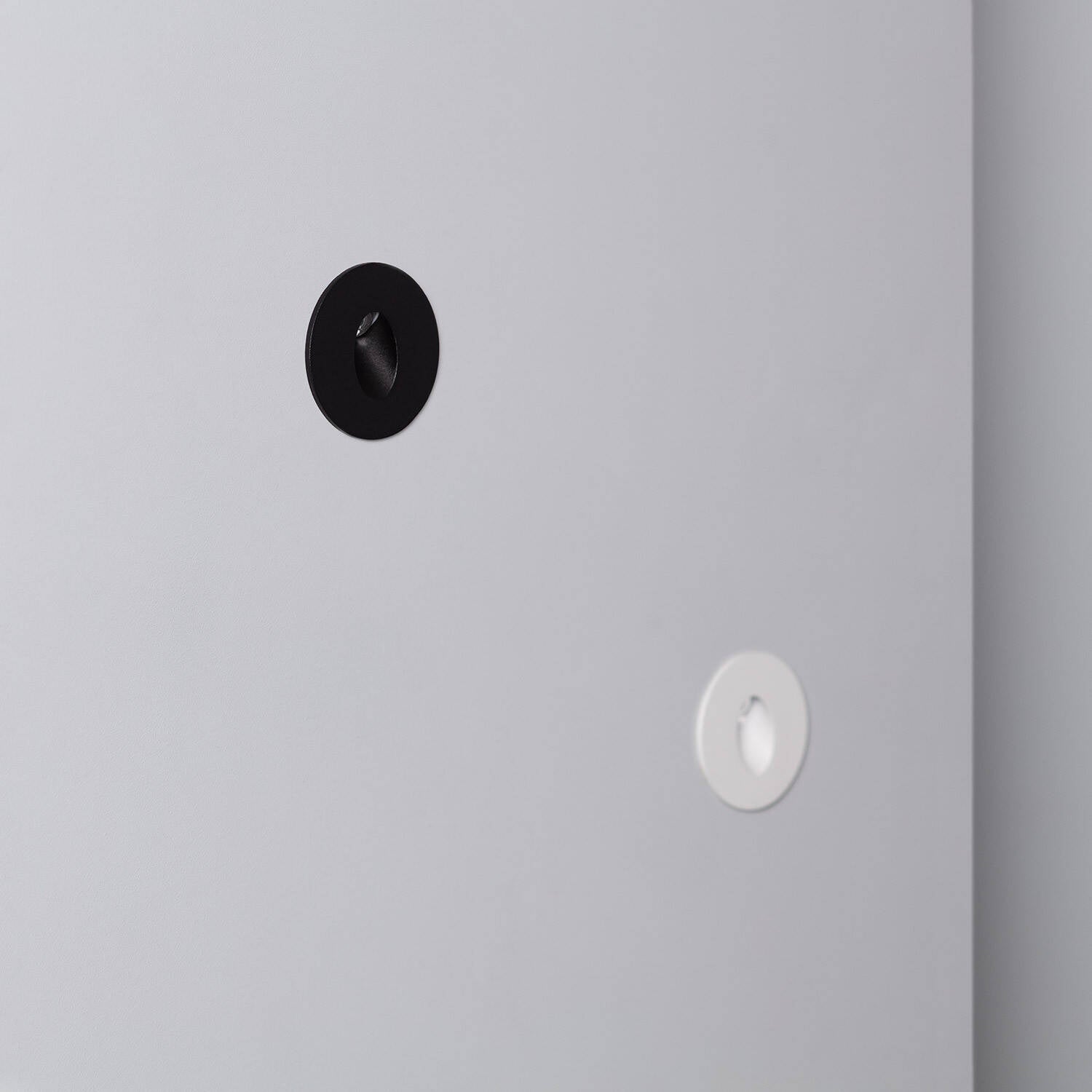 Baliza Exterior LED 3W Empotrable Pared Circular Negro Oval Adam