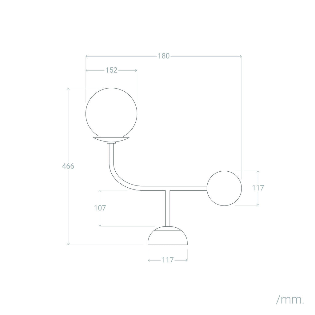 Aplique de Pared Metal Bradwall