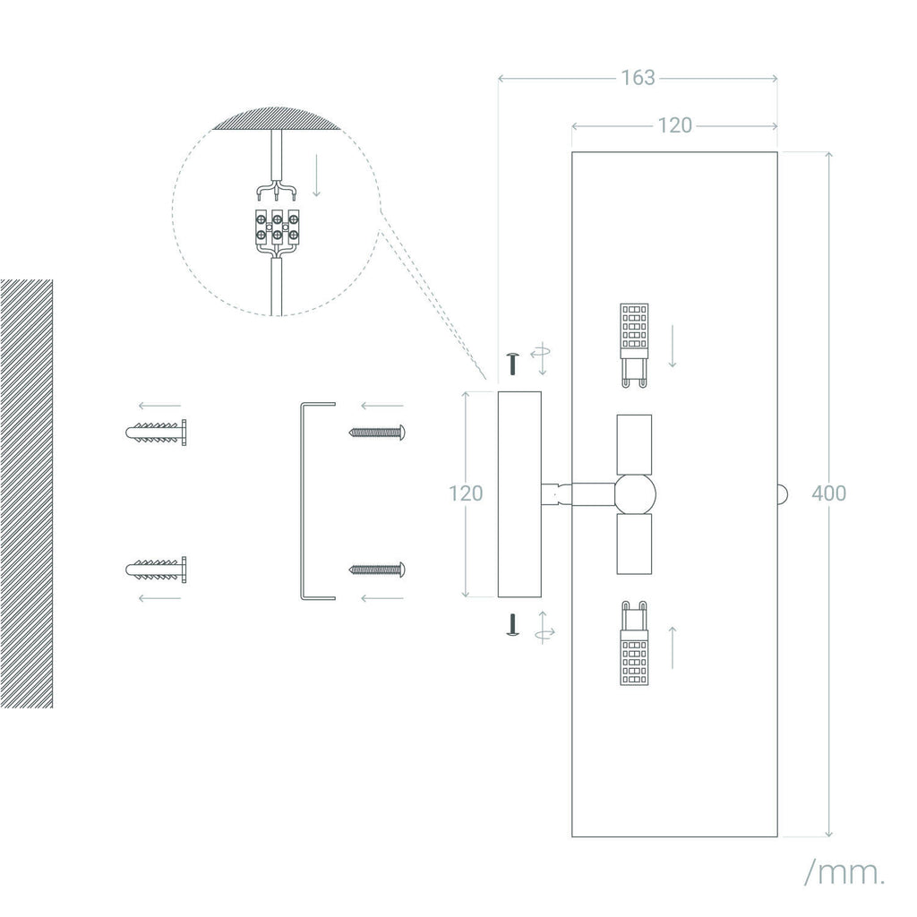 Aplique de Pared de Metal Daily