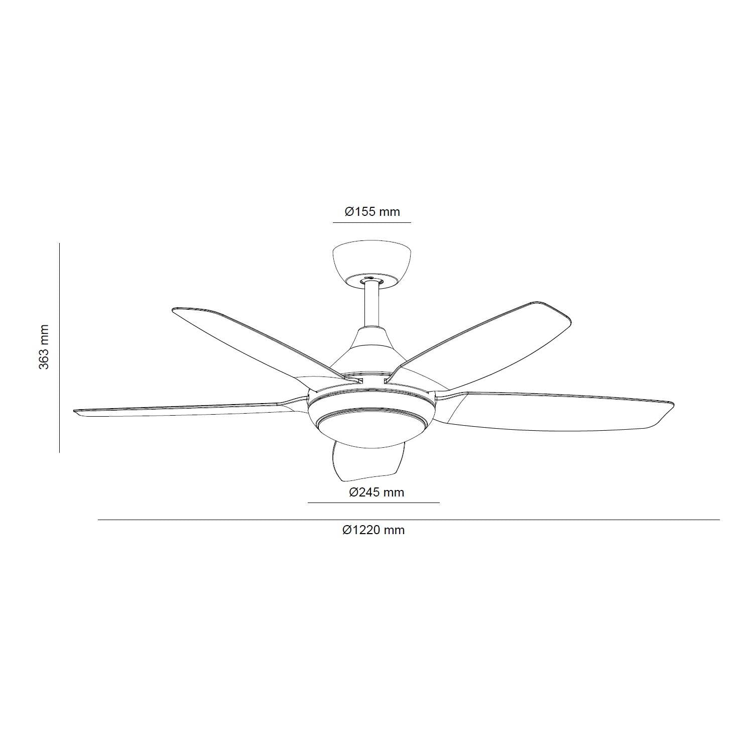 Ventilador de Techo Silencioso Dokós 122cm Motor DC