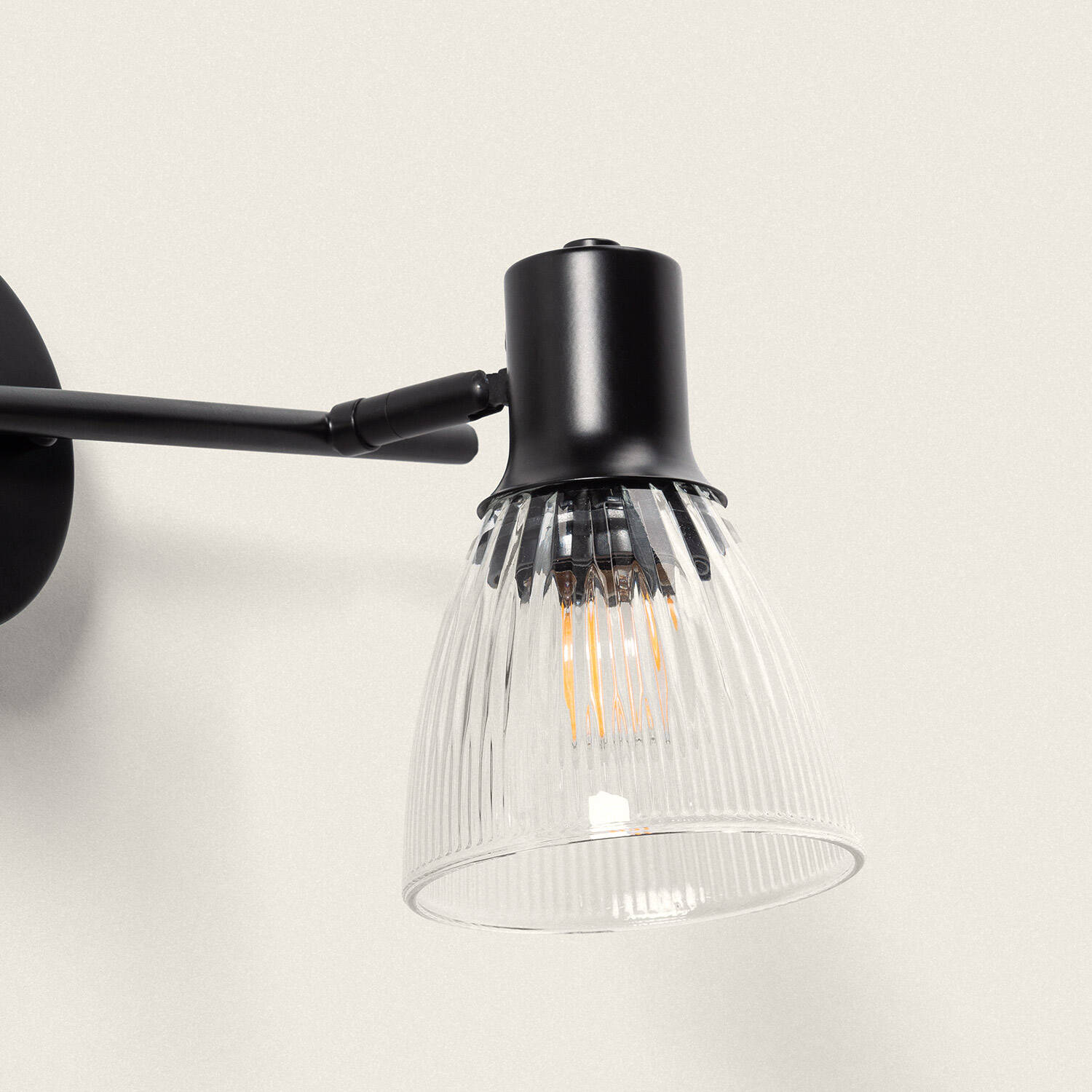 Aplique de Pared Metal y Cristal Aron 3 Focos