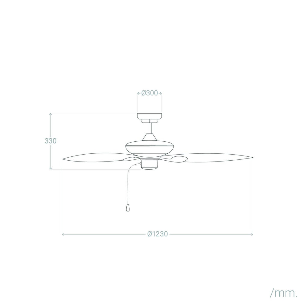 Ventilador de Techo Phuket Blanco 132cm Motor AC LEDS-C4 30-4398-16-16