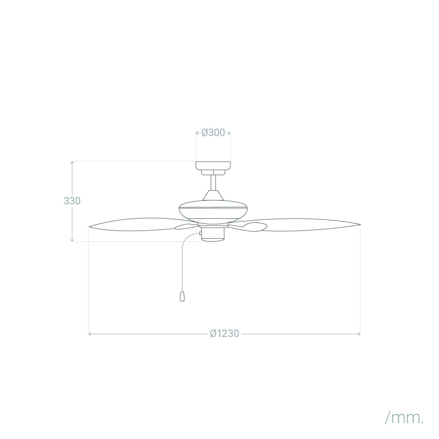 Ventilador de Techo Phuket Blanco 132cm Motor AC LEDS-C4 30-4398-16-16