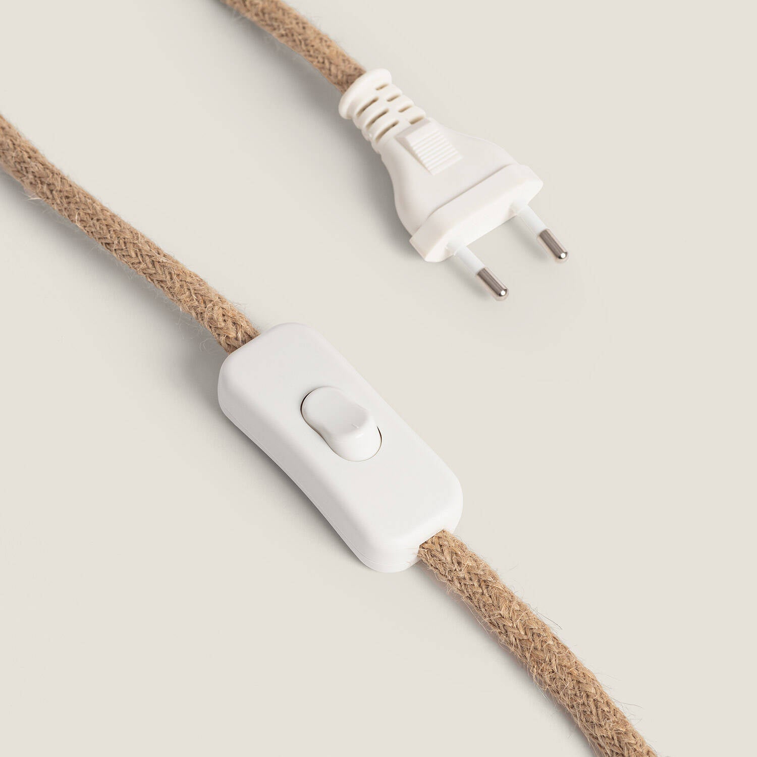 Lámpara de Mesa Cerámica y Cuerda Natural Callie