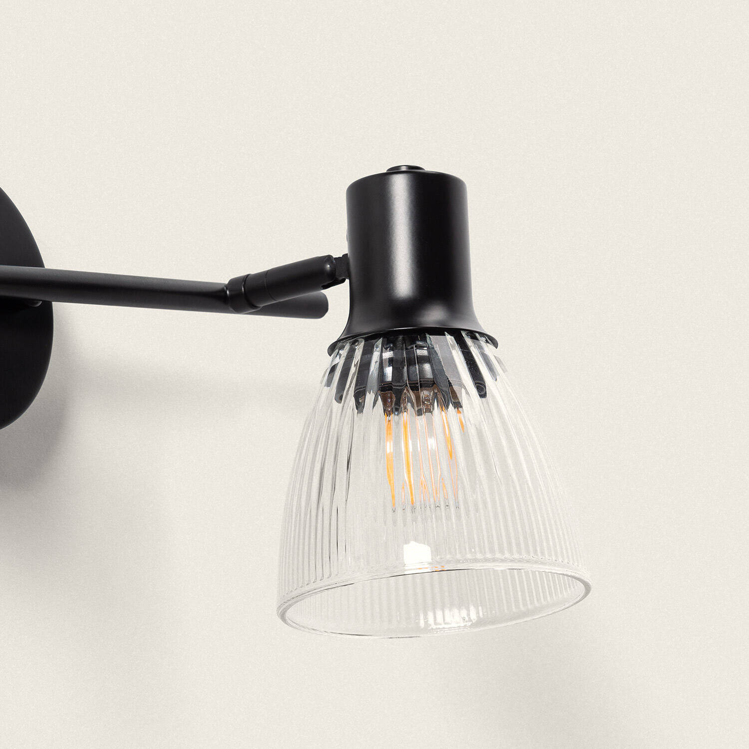 Aplique de Pared Metal y Cristal Aron 2 Focos