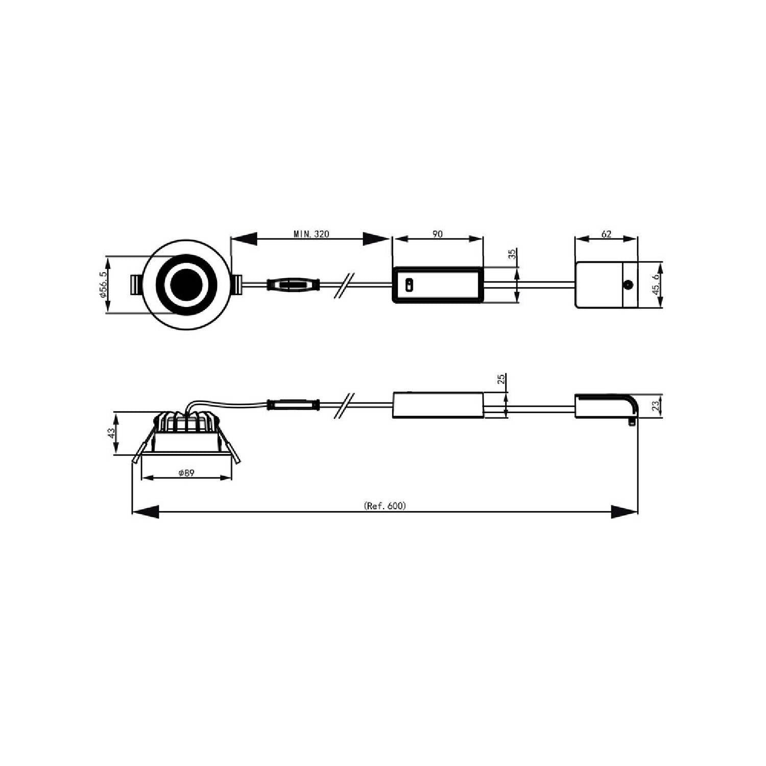 Foco Downlight LED 6W CCT PHILIPS Ledinaire ClearAccent Corte Ø70 mm RS071B G2