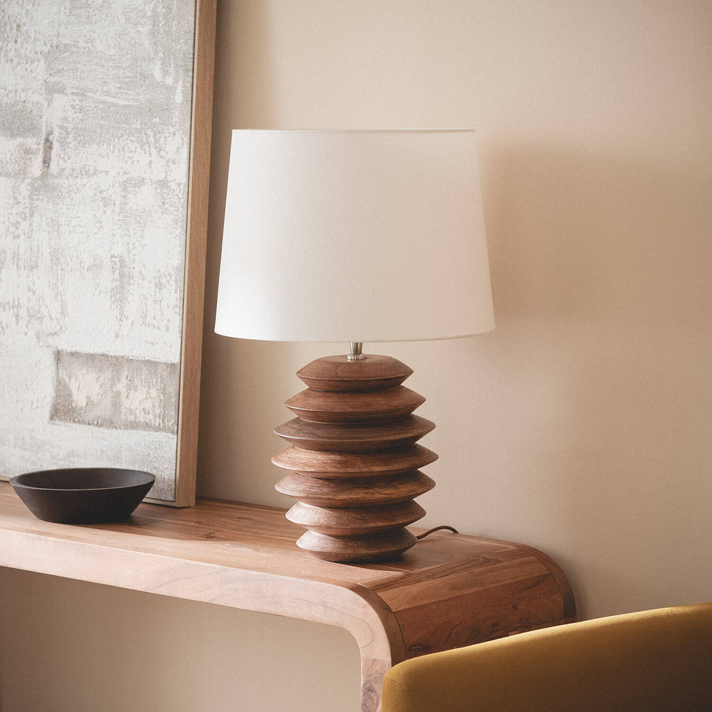 Lámpara de Mesa Madera Vihaan ILUZZIA