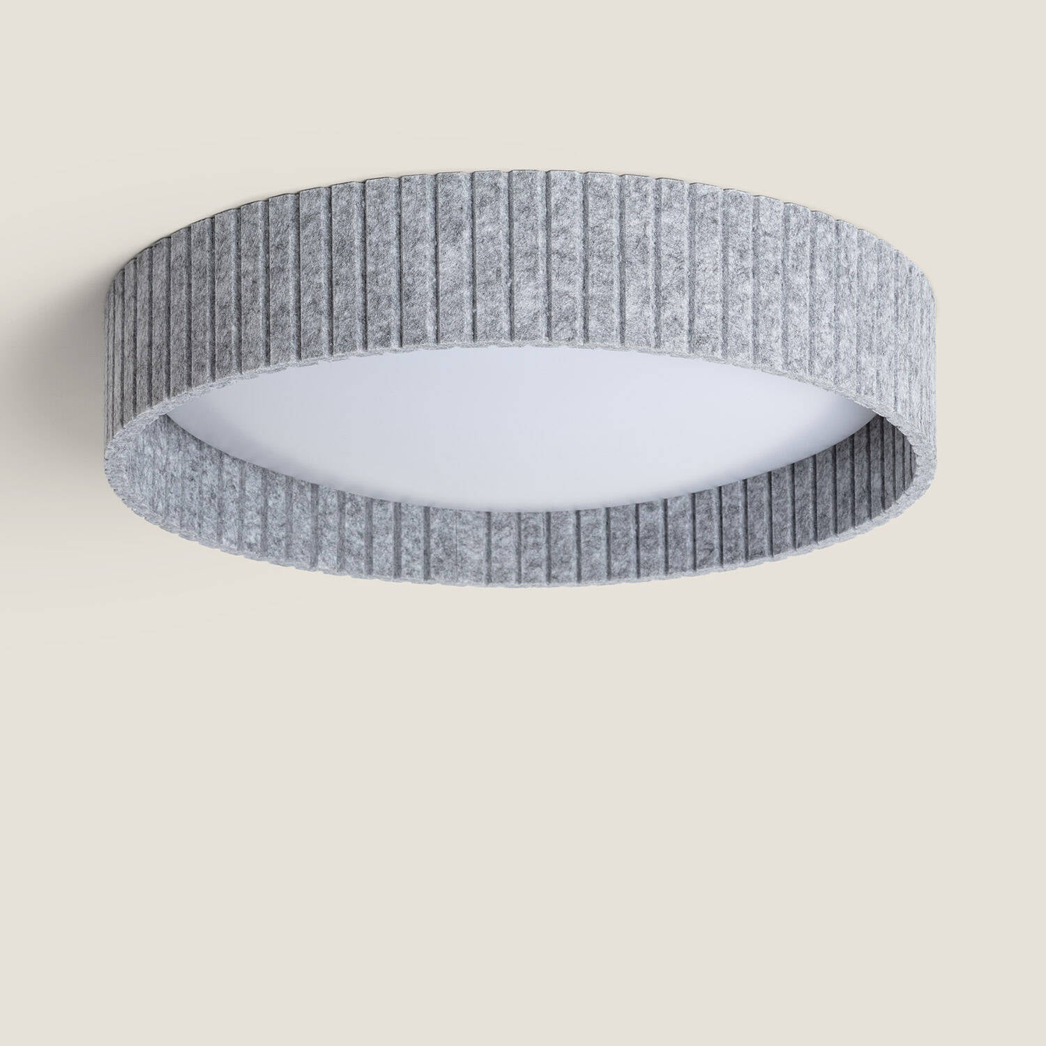 Plafón LED Acústico 24W Circular Fieltro Ø500 mm CCT Seleccionable Kaptyn