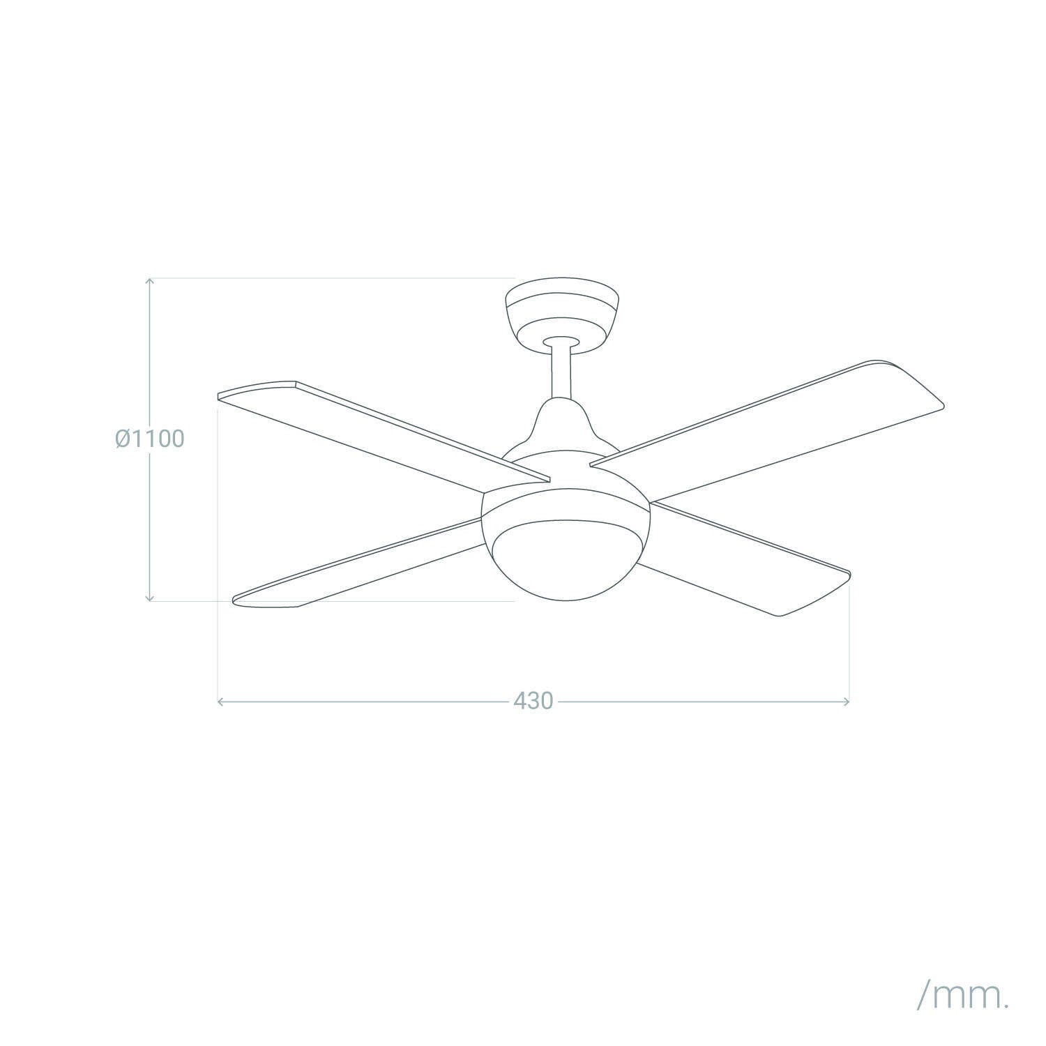 Ventilador de Techo Navy Niquel 110cm WiFi