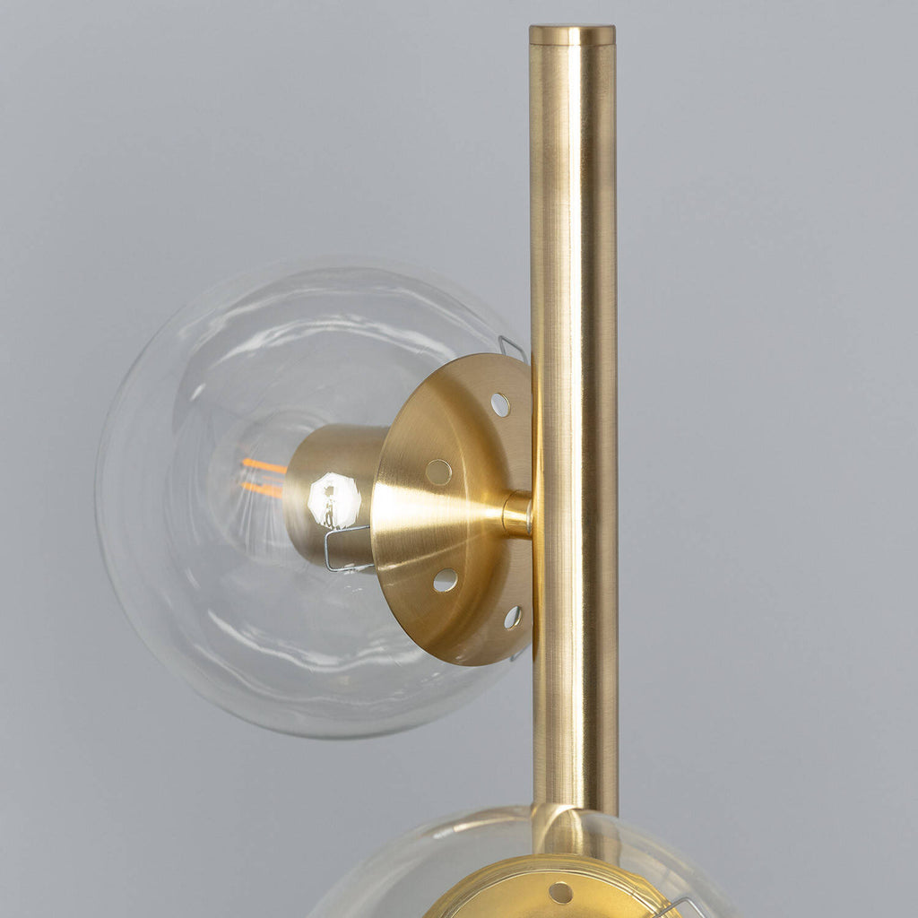 Lámpara de Pie Otos de Metal y Cristal 3 Focos