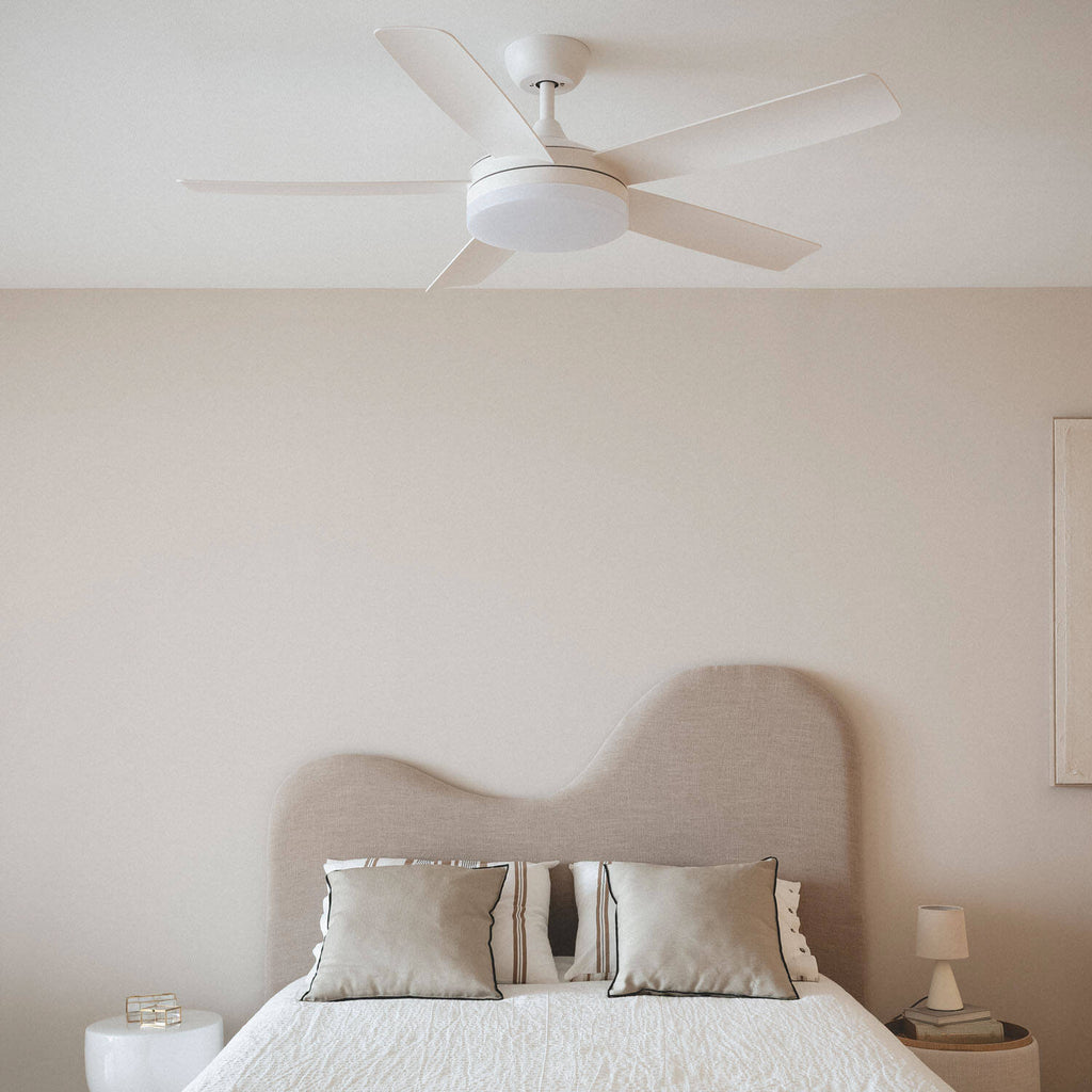 Ventilador de Techo Silencioso Patroclo Blanco 132cm Motor DC