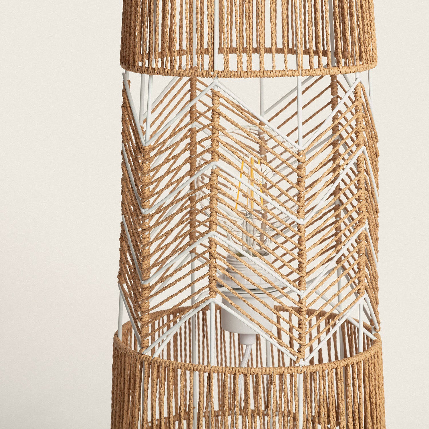 Lámpara de Pie Papel Trenzado Satie