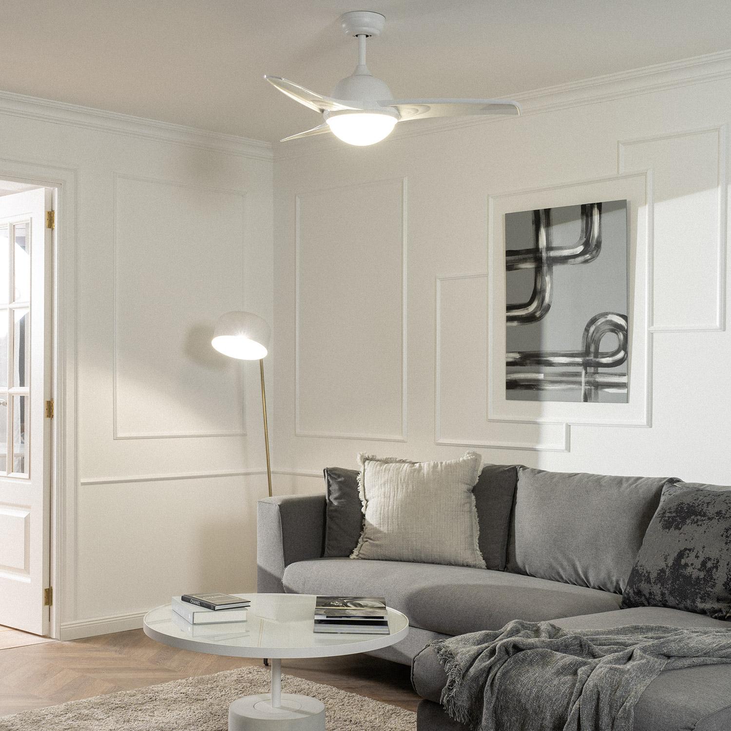 Ventilador de Techo Silencioso Aran Blanco 107cm Motor DC WiFi