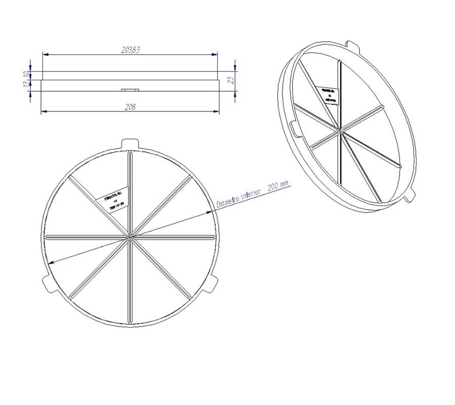 Aro para foco de 200mm AF30