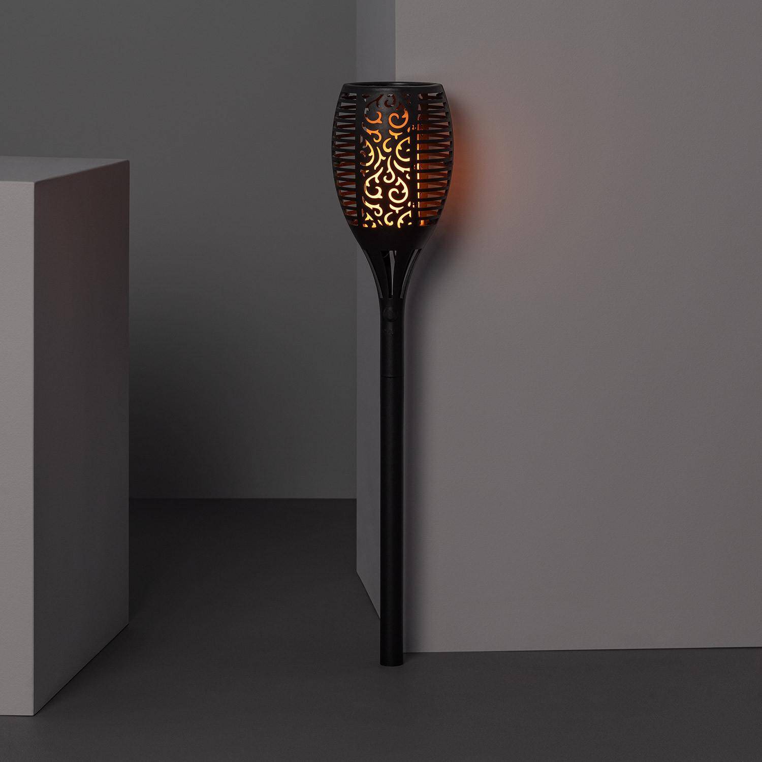 Antorcha LED Solar Efecto Llama con Pincho 1W 78cm