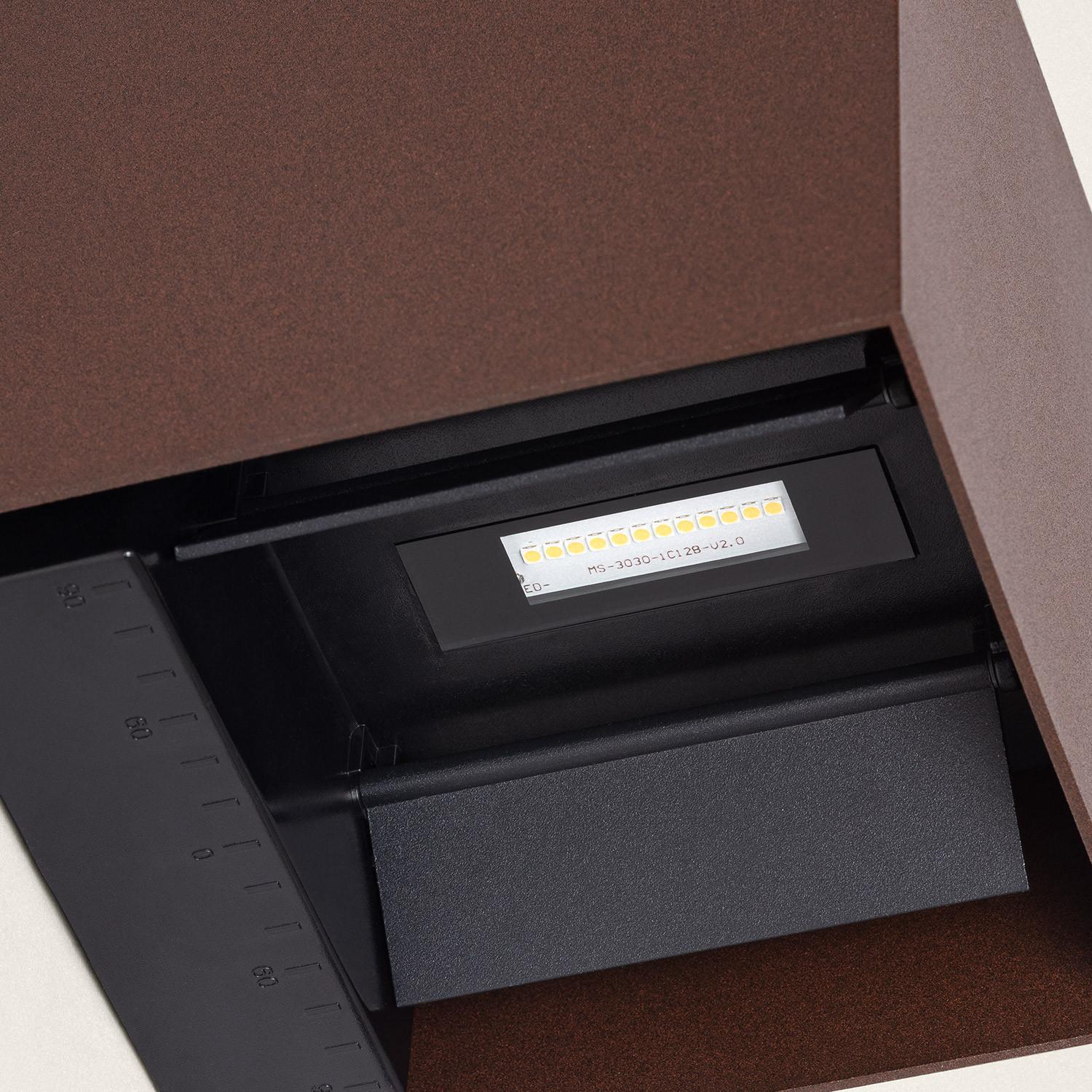 Aplique de Pared Exterior Solar LED Aluminio Denny Square