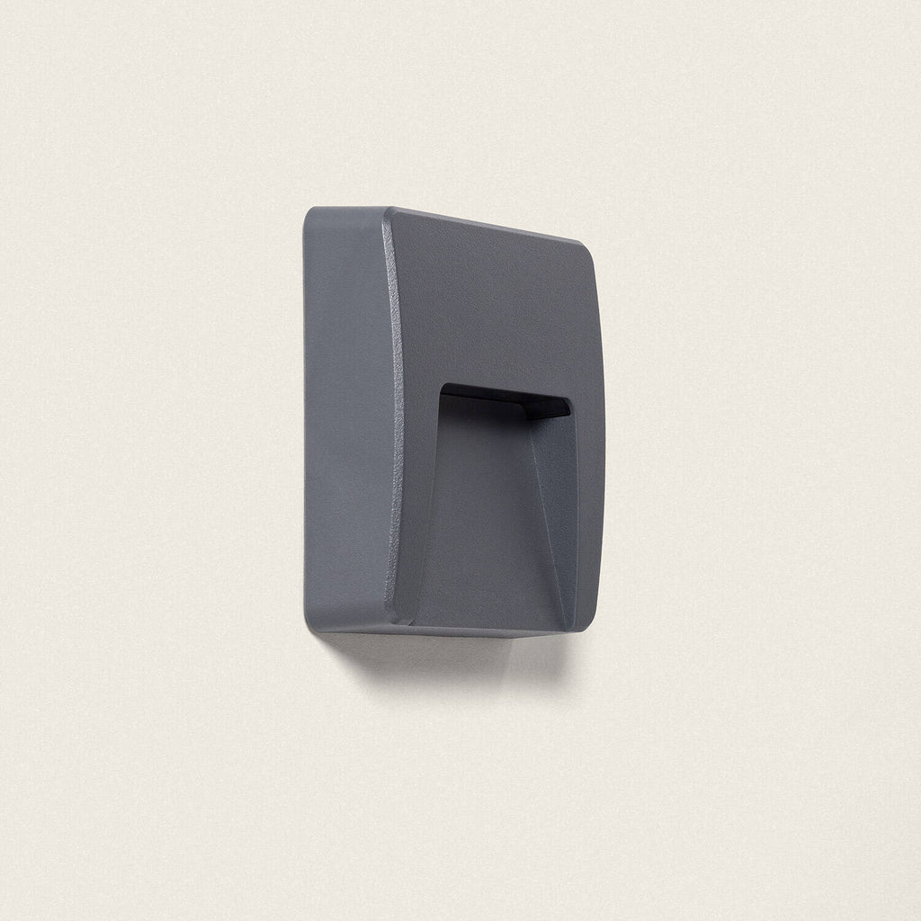 Baliza Exterior LED 3W Superficie Pared Cuadrado Nilsa