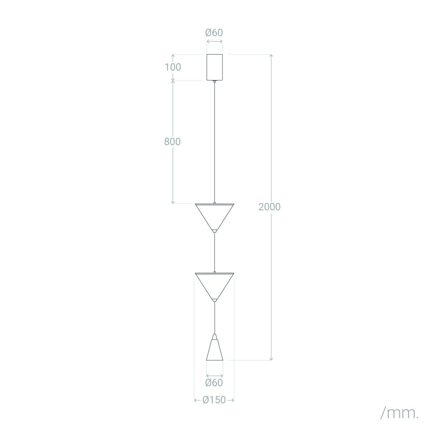 Lámpara Colgante LED 13W Metal Tadim