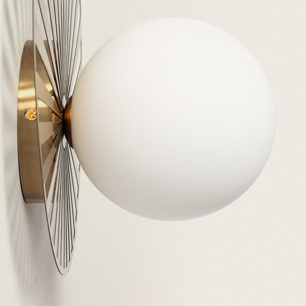 Aplique de Pared de Metal y Cristal Becquer