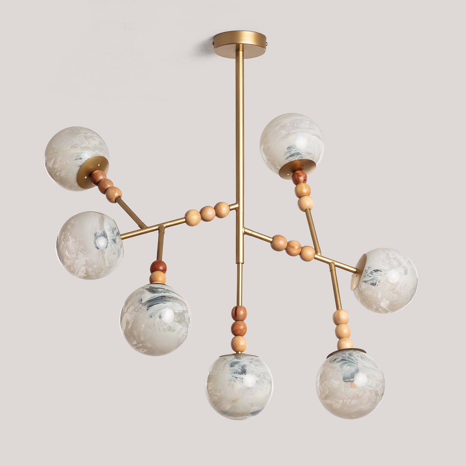 Lámpara Colgante Metal Cristal Routi  ILUZZIA