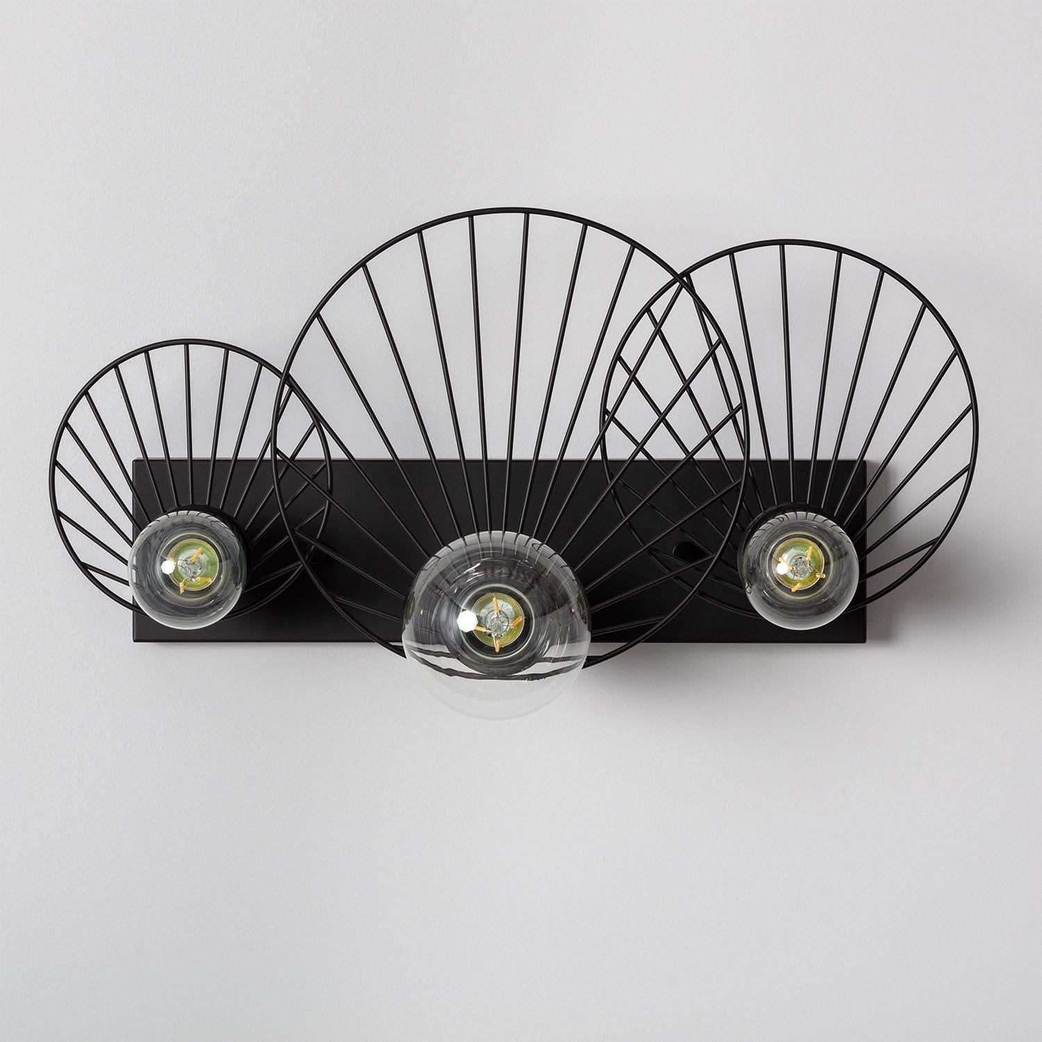 Aplique de Pared de Metal 3 Focos Kibanda Koto