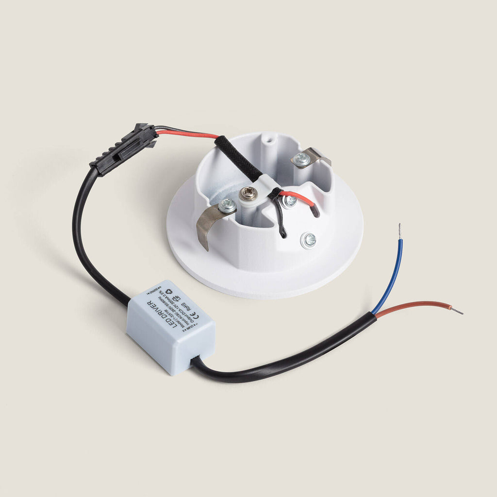 Baliza Exterior LED 3W Empotrable Pared Circular Negro Oval Adam