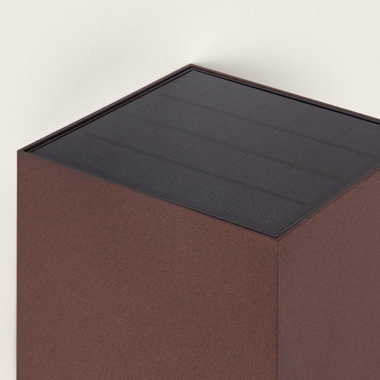 Aplique de Pared Exterior Solar LED Aluminio Denny Square