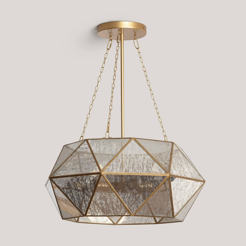 Lámpara Colgante Metal y Cristal Octagon  ILUZZIA