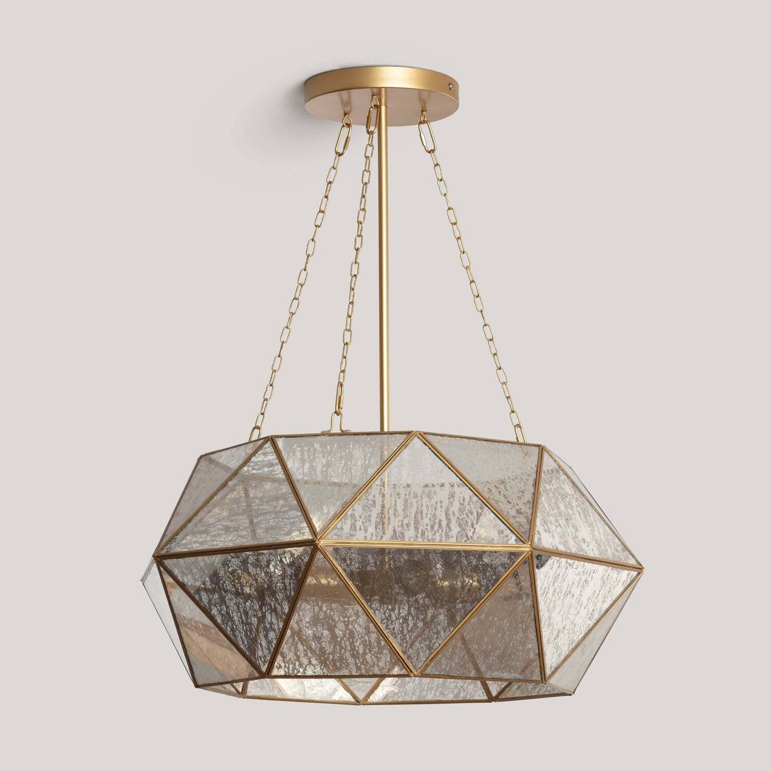 Lámpara Colgante Metal y Cristal Octagon  ILUZZIA