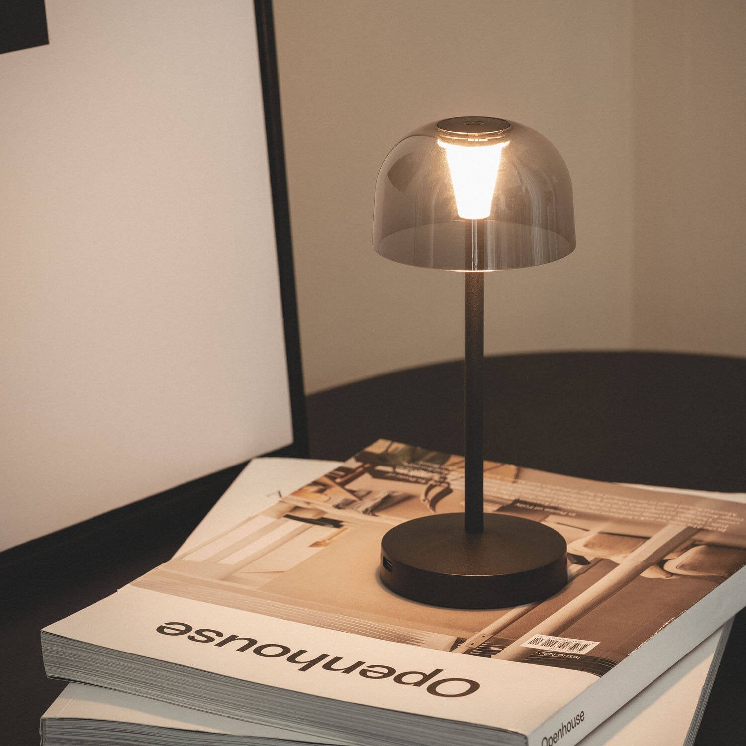 Lámpara de Mesa LED Portátil para Exterior Metal con Batería Recargable Lendora Smoke