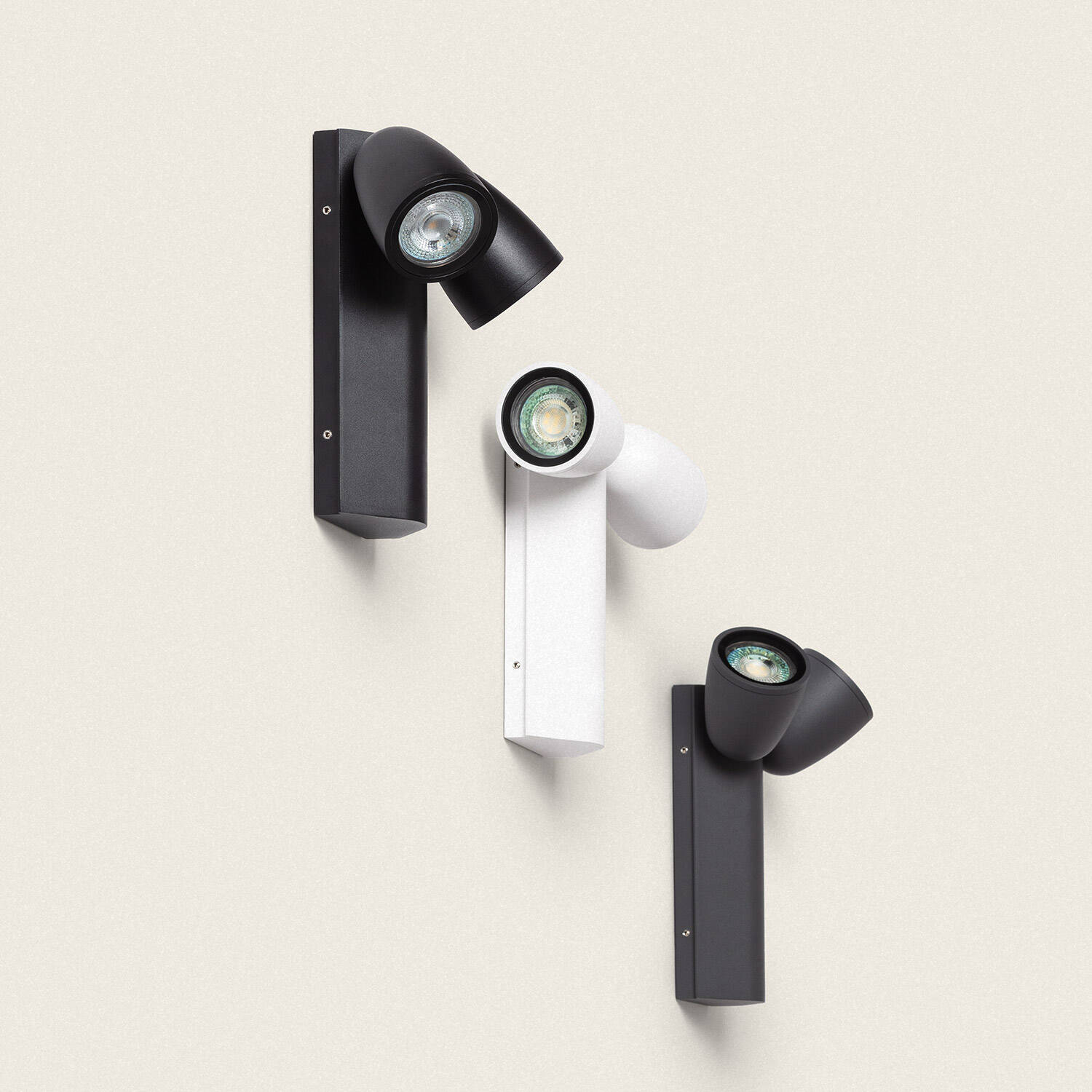 Aplique de Pared Exterior Aluminio Abel Dos Focos