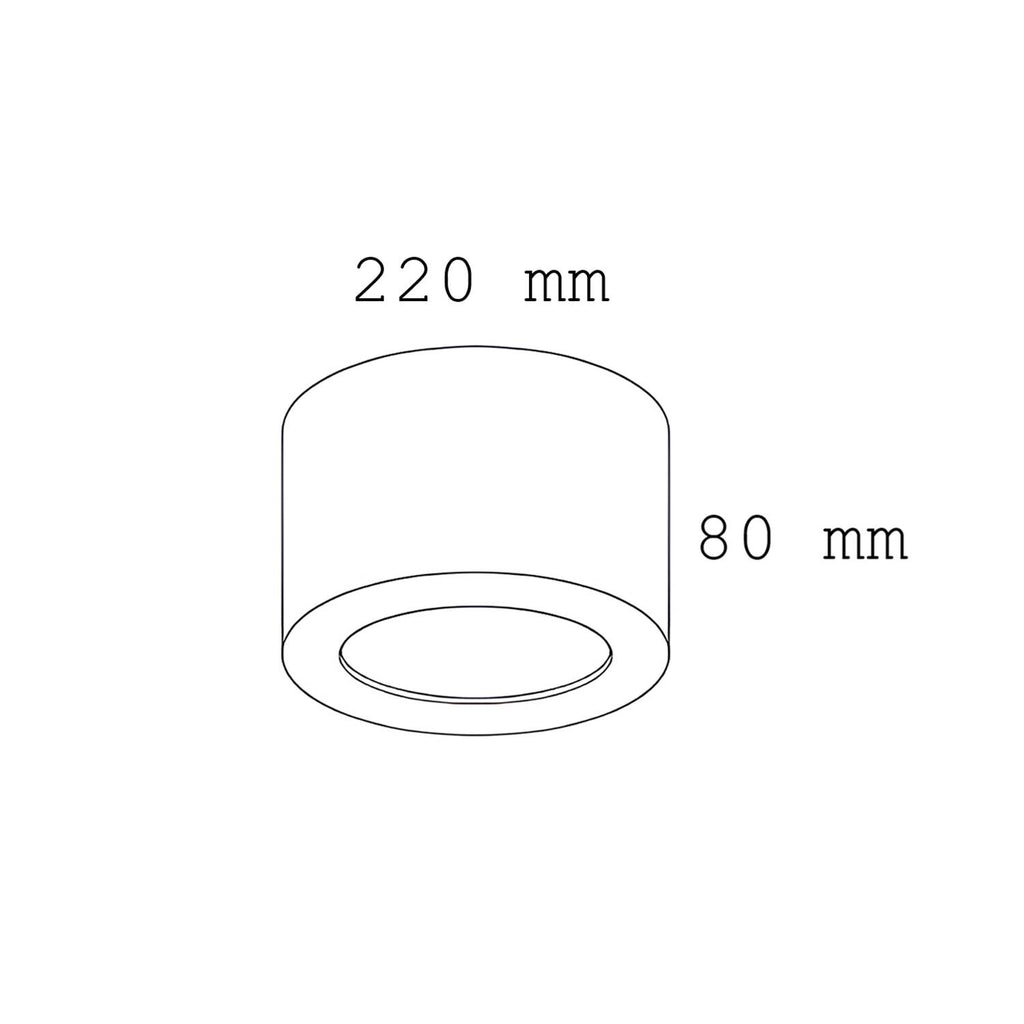 Plafón LED 24W Circular Aluminio Luz Indirecta Ø175 mm Tokkai